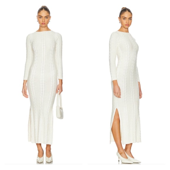 AYNI Roni Dress With Cape in Ivory Medium - Picture 1 of 6